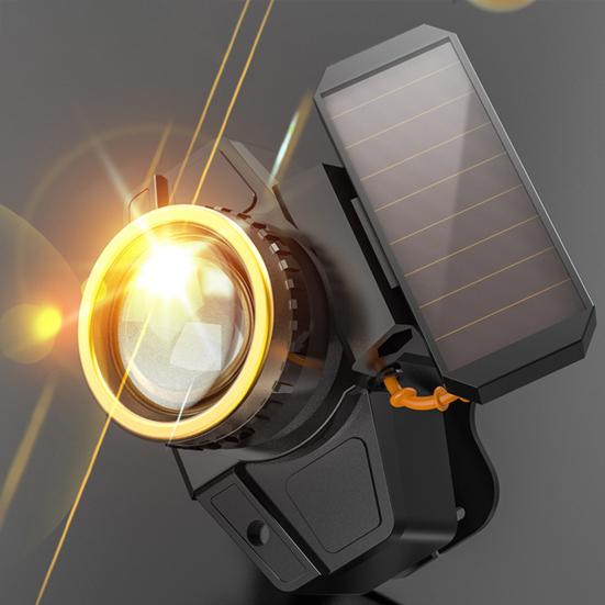 LED Kafa Lambası Güneş Enerjili/USB Şarjlı Hareket Sensörlü Su Geçirmez Şarj Edilebilir Fener Dış Mekan Kamp Yürüyüş Acil Durumlar İçin