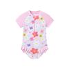 Girls' Cute Pink Floral One-Piece Swimsuit