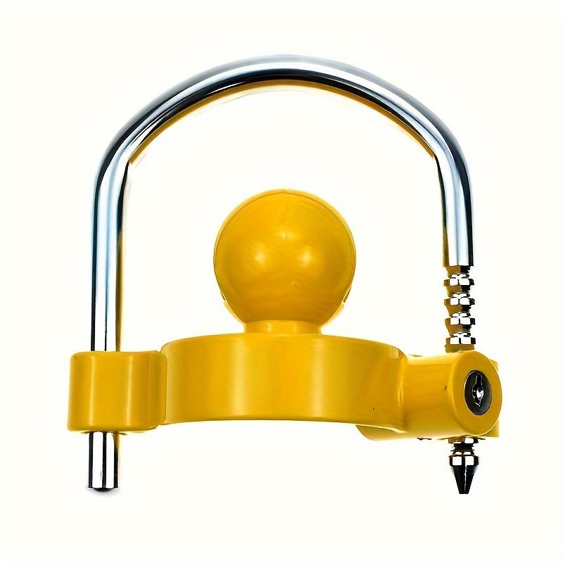 

1 шт. Сверхпрочный U-образный замок из алюминиевого сплава для автодомов, прицепов и яхт, для сцепного шара 1,97 дюйма, коррозионностойкое покрытие, нержавеющий 1pc жёлтый