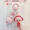 Labu Cute Doll Sitting Posture Plush Bag Couple Car Keychain Hanging Pendant Mobile Phone Chain