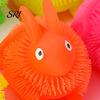 Light Emitting Fidget Toy Luminous Glowing Ball Fluffy Bunny Stress Soft TPR Relief with Color-Changing Lights Sensory Decompression Gadget