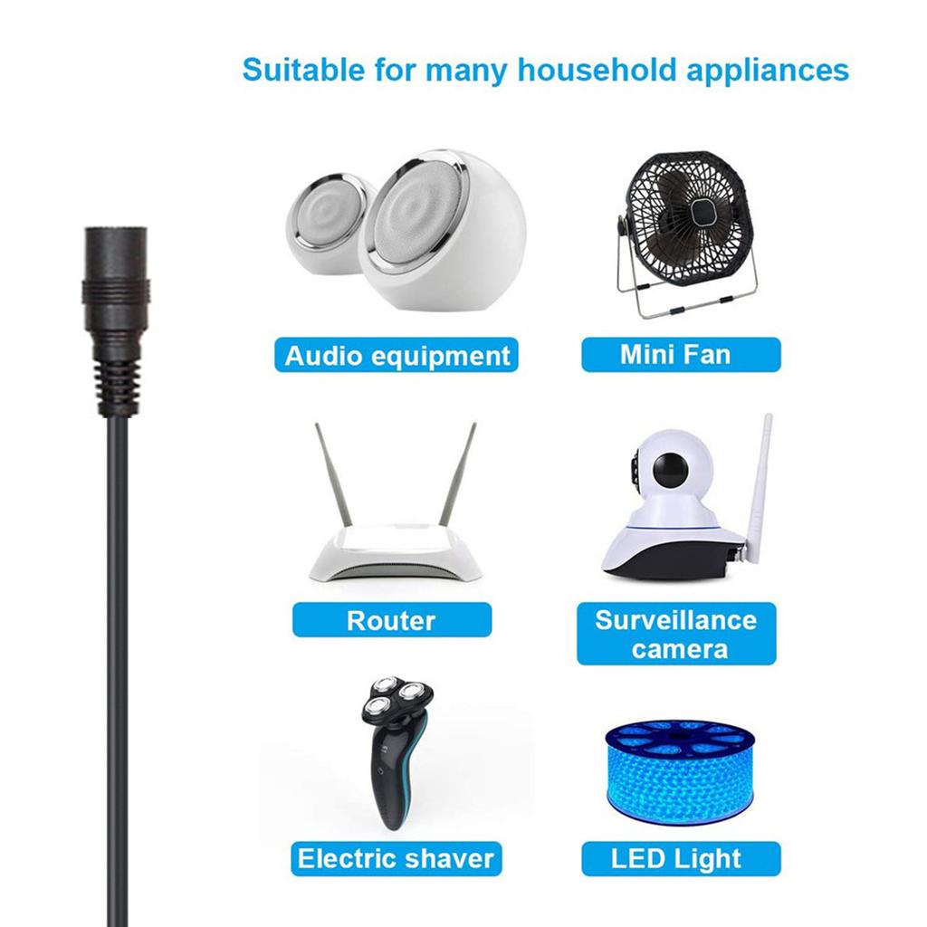 USB 5V To DC9V 12V Power Cable for Router Speaker USB To DC5.5x2.5mm 8 Jacks Charging Cable Power Cord Plug