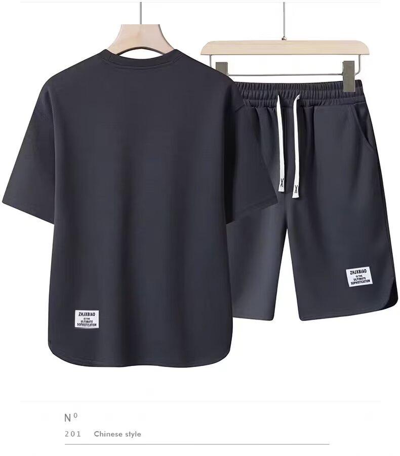Tenue de sport décontractée pour femme, mode, ample, manches courtes, short, ensemble deux pièces