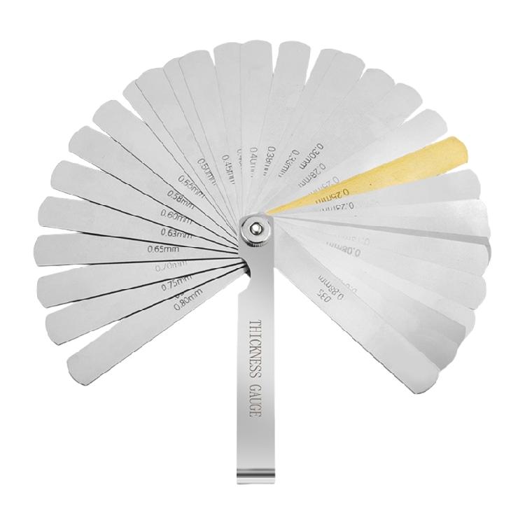 High Durability Stainless Steel Feeler Gauge Set with Double Scale Marking for Precise Tasks in Engineering and Repair