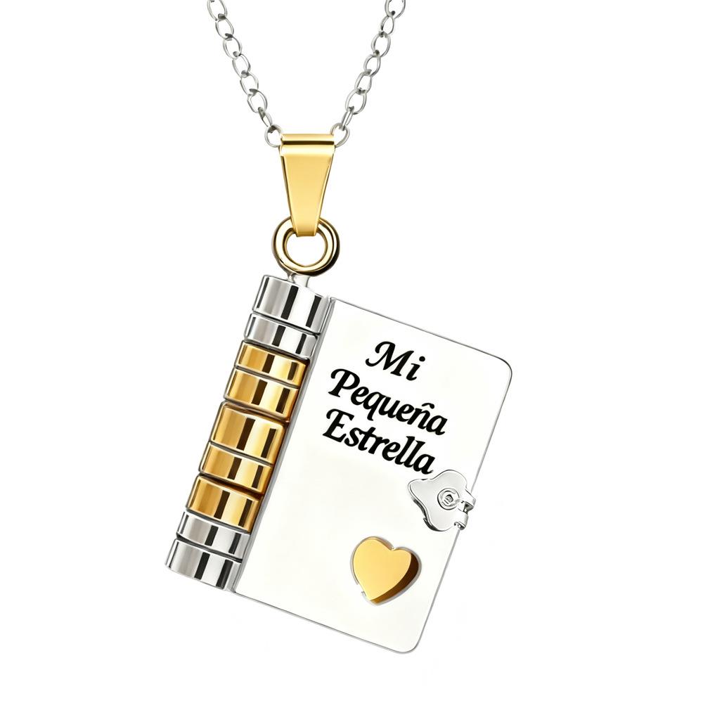 Titanium Steel Love Letter Pendant Necklace for Couples - Clavicle Chain for Girls.