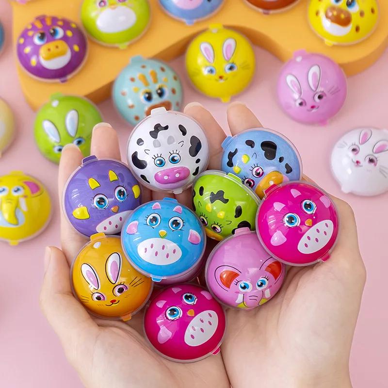 4cm Mini Animal Pull Back Car Plastic Children Play Toys Birthday Shower Party Favors Christmas Wedding Gifts Guests Toy TMZ