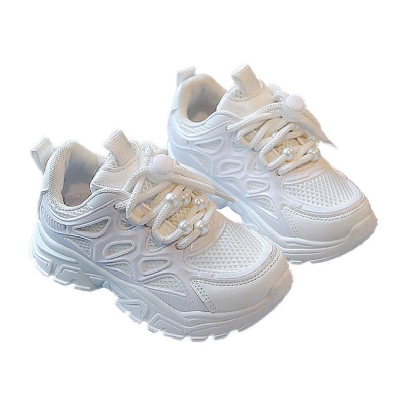 

Детские кроссовки с толстой подошвой, нескользящие, для активного отдыха, дышащие, кроссовки 26 белый