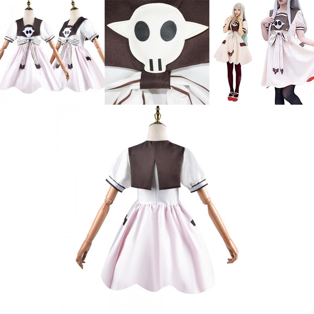 Durable Hanako Toilet Bound Cosplay Costume Dress With Cosplay Wig Set