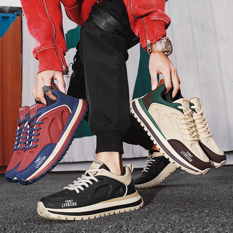 Mode 2025 Vår Nya Herrskor Casual Sport Mode Trendskor Koreansk Version Bekväma Höjdökande Halkfria Chunky sneakers