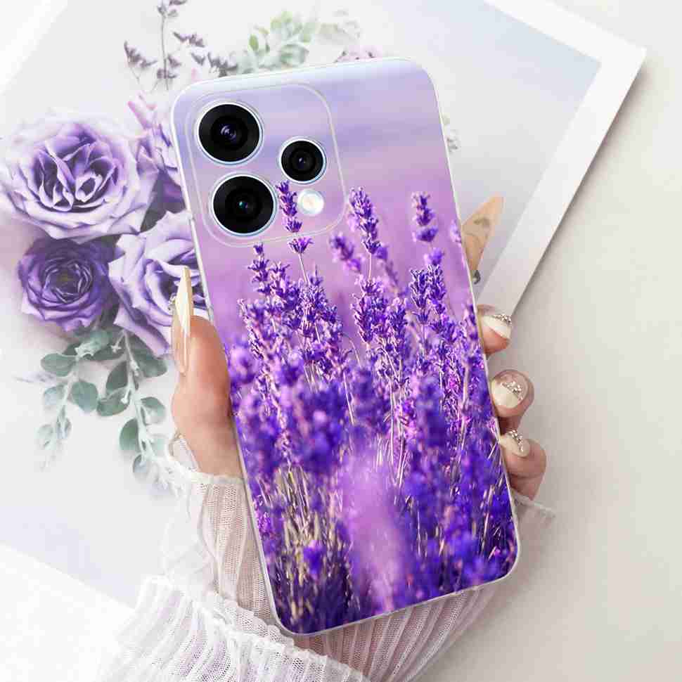 Para Oppo Reno15 5G Funda Flor Colorida Silicona Suave Cubierta Trasera Para Oppo Reno15 Reno 15 5G CPH2825 Carcasa de Teléfono Fundas