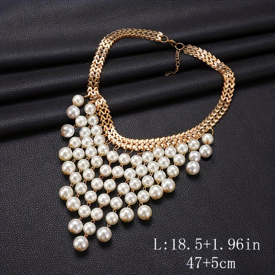 European American Tassel Long Pearl Necklace Versatile Fashion Jewelry