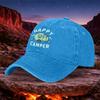 1pc Happy Camper Retro Style Unisex Washable Baseball Cap Casual Trendy Black Outdoor Hat For Camping Hiking Travel Sports