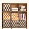 Houndstooth Non-woven Storage Box Bear Pattern Large Capacity Clothing Quilt Storage Bag Student Dormitory Moving Packaging Bag