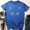 2024 Summer Cat Girl Printed Short Sleeve T-shirt - Casual, Loose Fit Fashion.