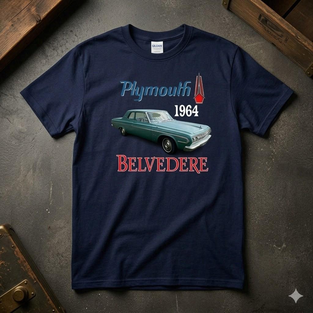1965 Plymouth Shirt Old School Hot Rod Graphic Tee S