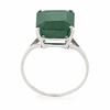 925 Sterling Silber Natürlicher zertifizierter 10 Karat Smaragd Solitärring für SieUS5