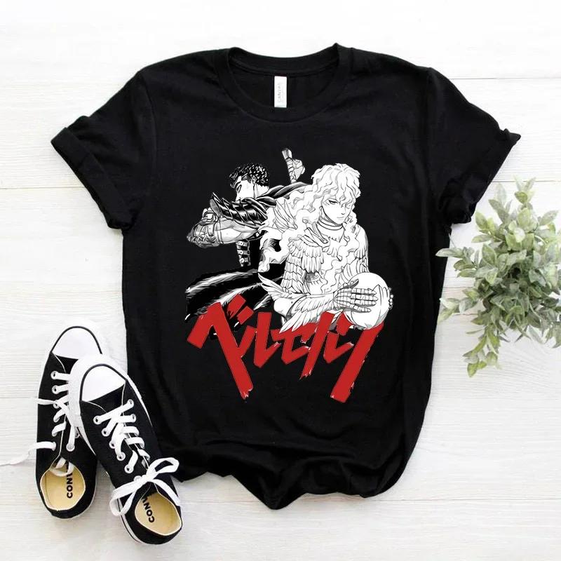 Anime Berserk Tričko Unisex Japonský Y2k Streetwear Manga Guts Vtipná Trička Dámský Top Kawaii Krátký Rukáv 90. léta