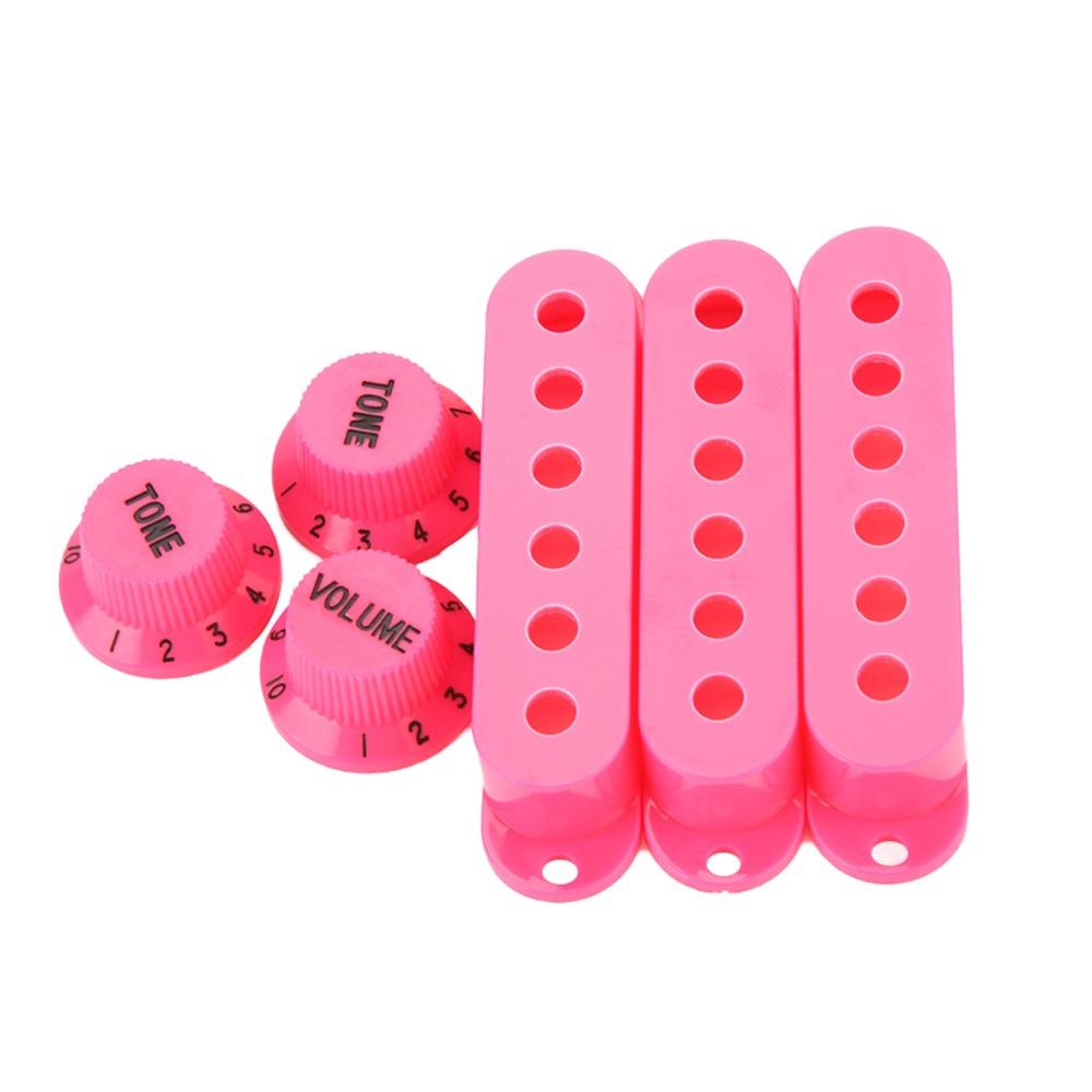 6pcs 48mm 50mm 52mm Single Winding Pickup Covers Pink/Blue ABS Pickup Covers Electric Guitar