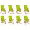 Day and Night - Day and Night Reclining Garden Chairs with Cushions 8 Pcs Solid Teak
