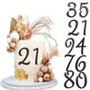 Zahlen 0-9 Happy Birthday Tortenaufsatz Goldener Acryl Hochzeits-Tortenaufsatz Verzierung Für Kindergeburtstagsparty Feiertagskuchen Zubehör
