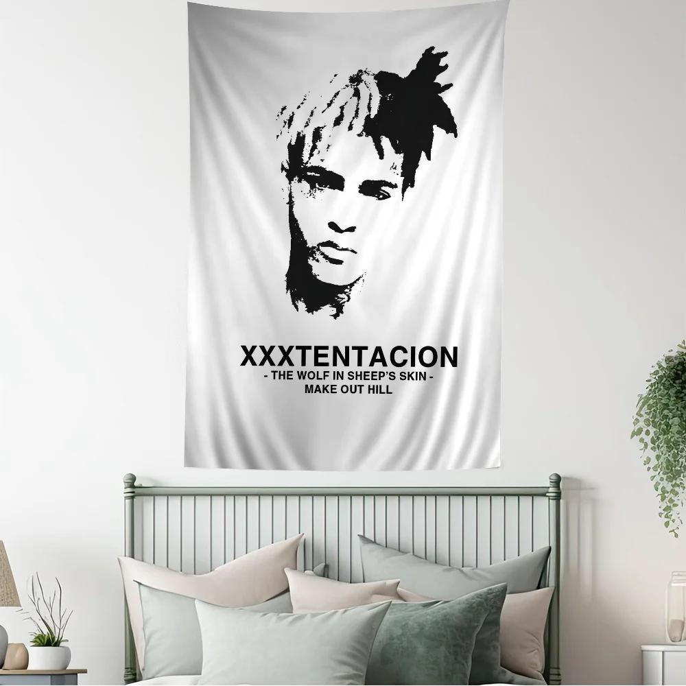 Hip Hop ZXXXTentacion Anime Tapestry Hippie Flower Wall Carpets Dorm Decor Cheap Hippie Wall Hanging