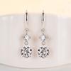 Time Naked Transparent Zircon Mid-length Women's Fashionable and Simple Earrings
