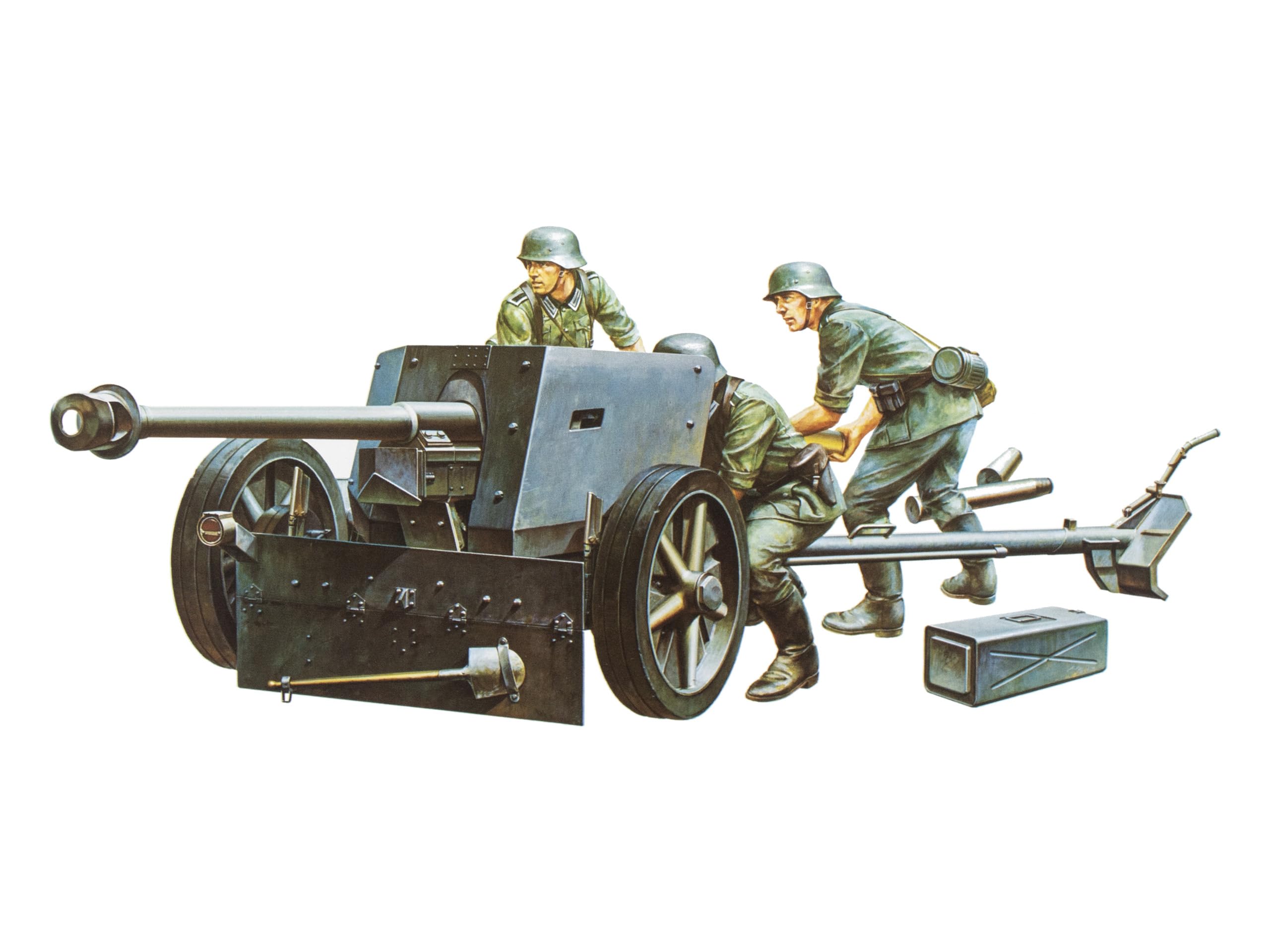 

Tamiya 1/35 Military Miniature Series No. 47 German Army 75mm Anti-Tank Gun Plastic Model 35047