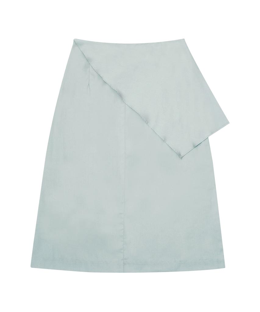 Hye Young Kim Cord Set Peplum Skirt - Blue Mint