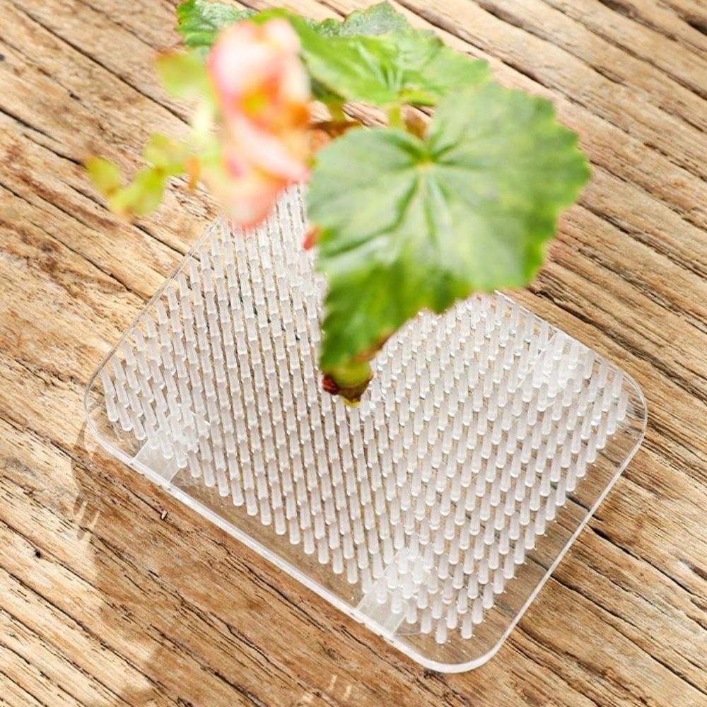Chinese Style Round Flower Frog Suction Cup Rectangle Pin Frog Holder Plastic Strong Adsorption Flower Arranger Floral Decor