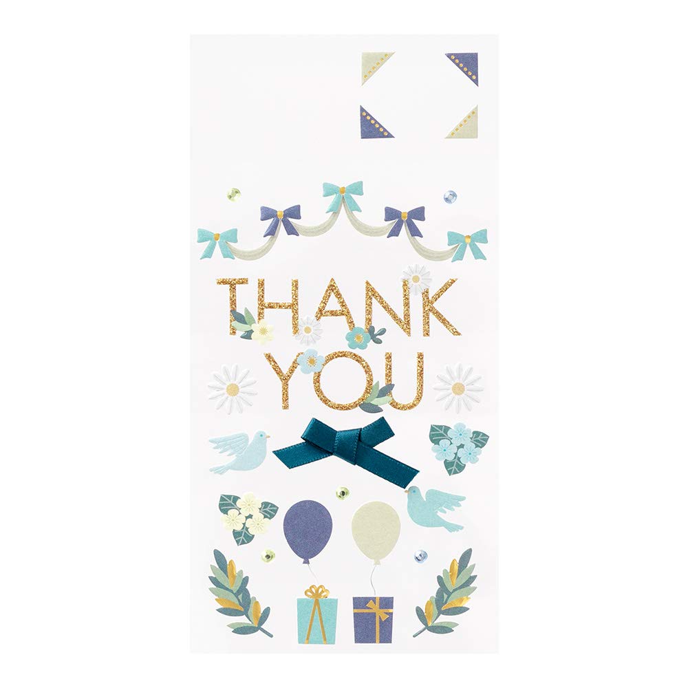 MIDORI Sticker 2516 PCM Title Thank You Ribbon Pattern 82516006