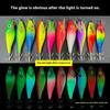 1/5Pcs Glowing Squid Hooks Horizontal Shrimp Lures Baits For Cuttlefish Squid Jigs Hard Baits For Octopus Fishing