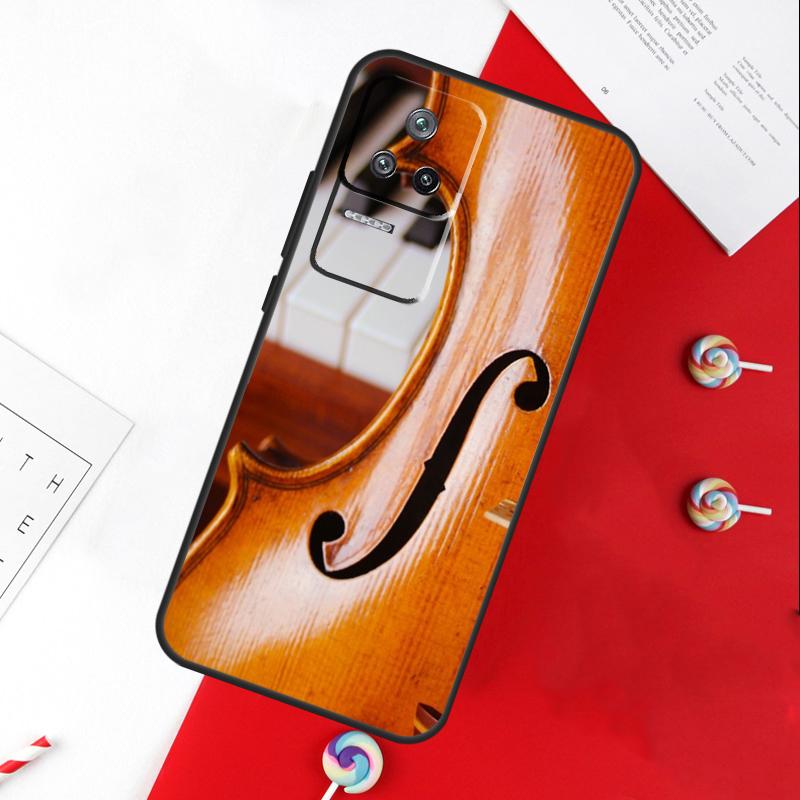 Coole Muziek Viool Cover Voor Xiaomi 11T 12T 13T 14T Pro 13 14 15 Ultra POCO X7 Pro X3 X5 X6 F5 F6 M6 Pro Hoesje For POCO M6 Pro