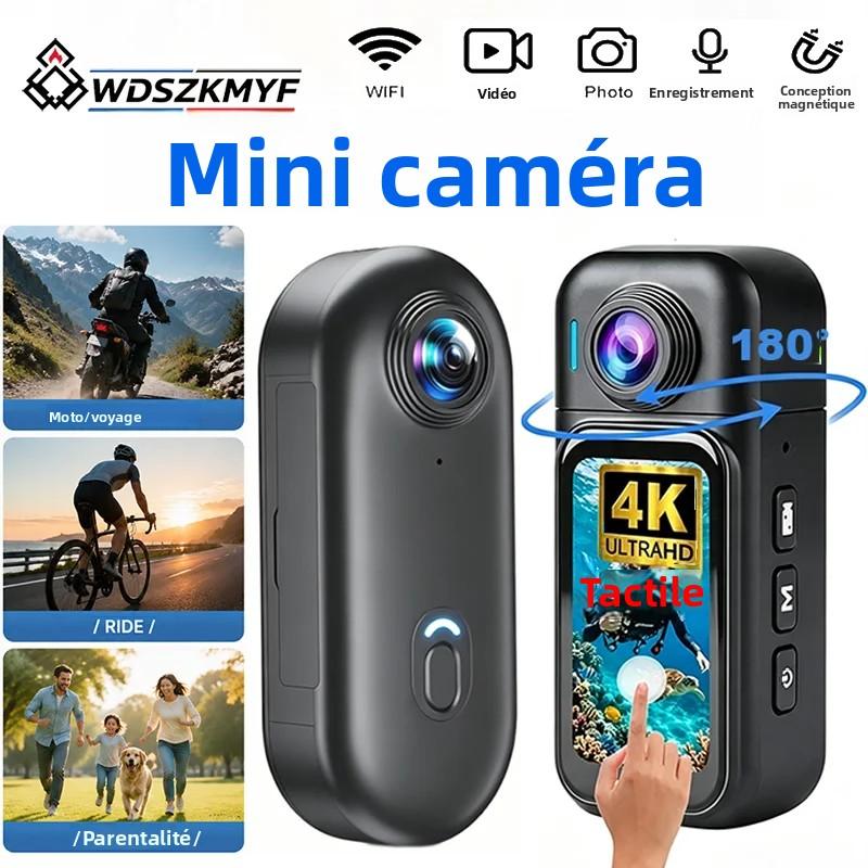 4K Mini WiFi Action Camera Sports Video Recorder Portable Wearable Body Cam 1080P Camcorder Charging Case For Cyclin Motorcycle