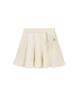 Button Play Pocket Elastic Banded Flare Skirt_Ivory