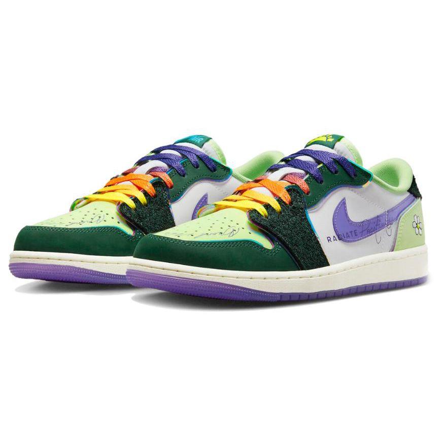 Tenisi unisex Air Jordan 1 Retro Low OG Doernbecher 2023 Verde Gorge-Verde Curte-Mov FD9665-351