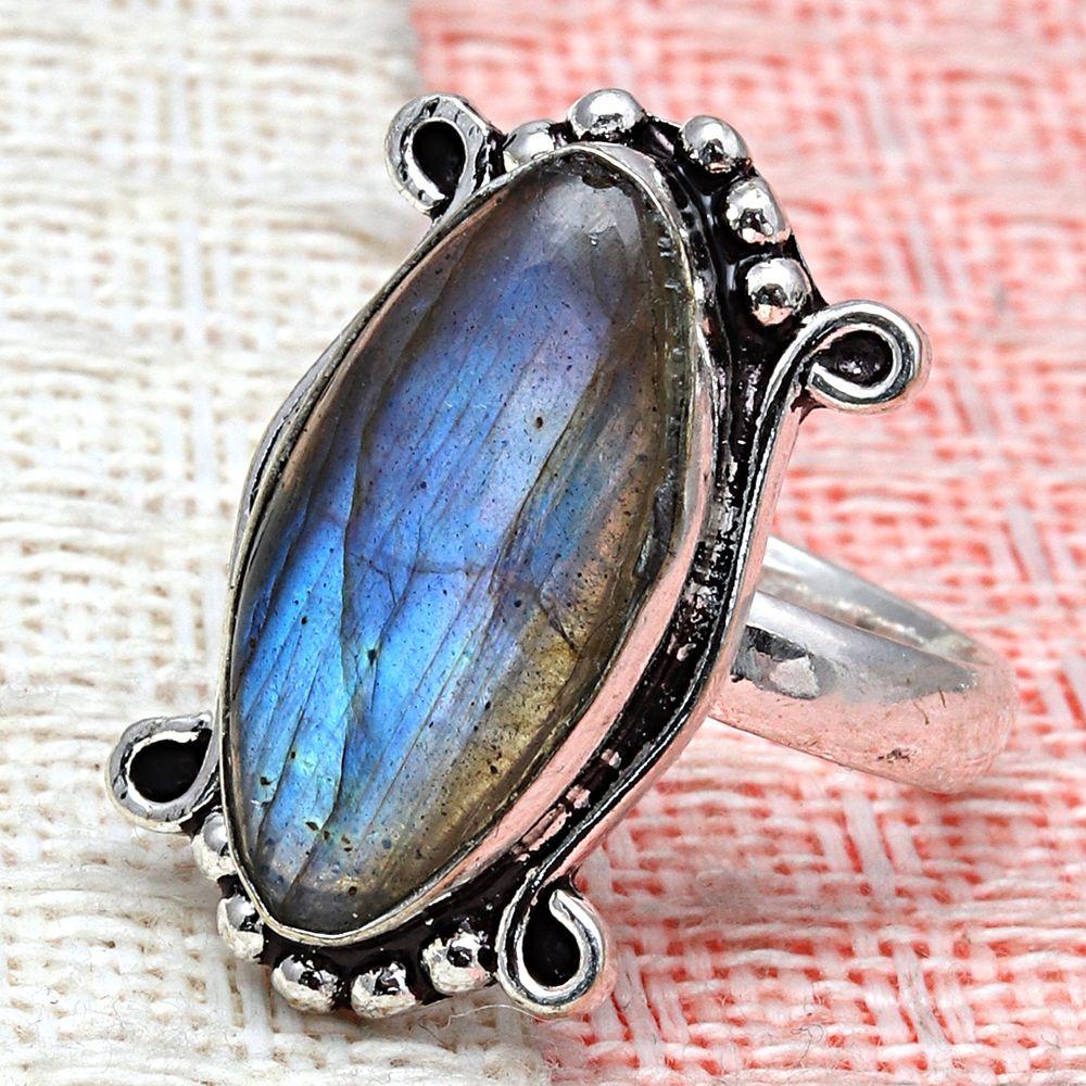 Labradorite Gemstone Handmade Silver Jewelry  "8"