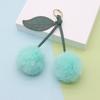 Cherry Plush Fur Ball Keychain for Women - Bag, Backpack, and Car Ornament