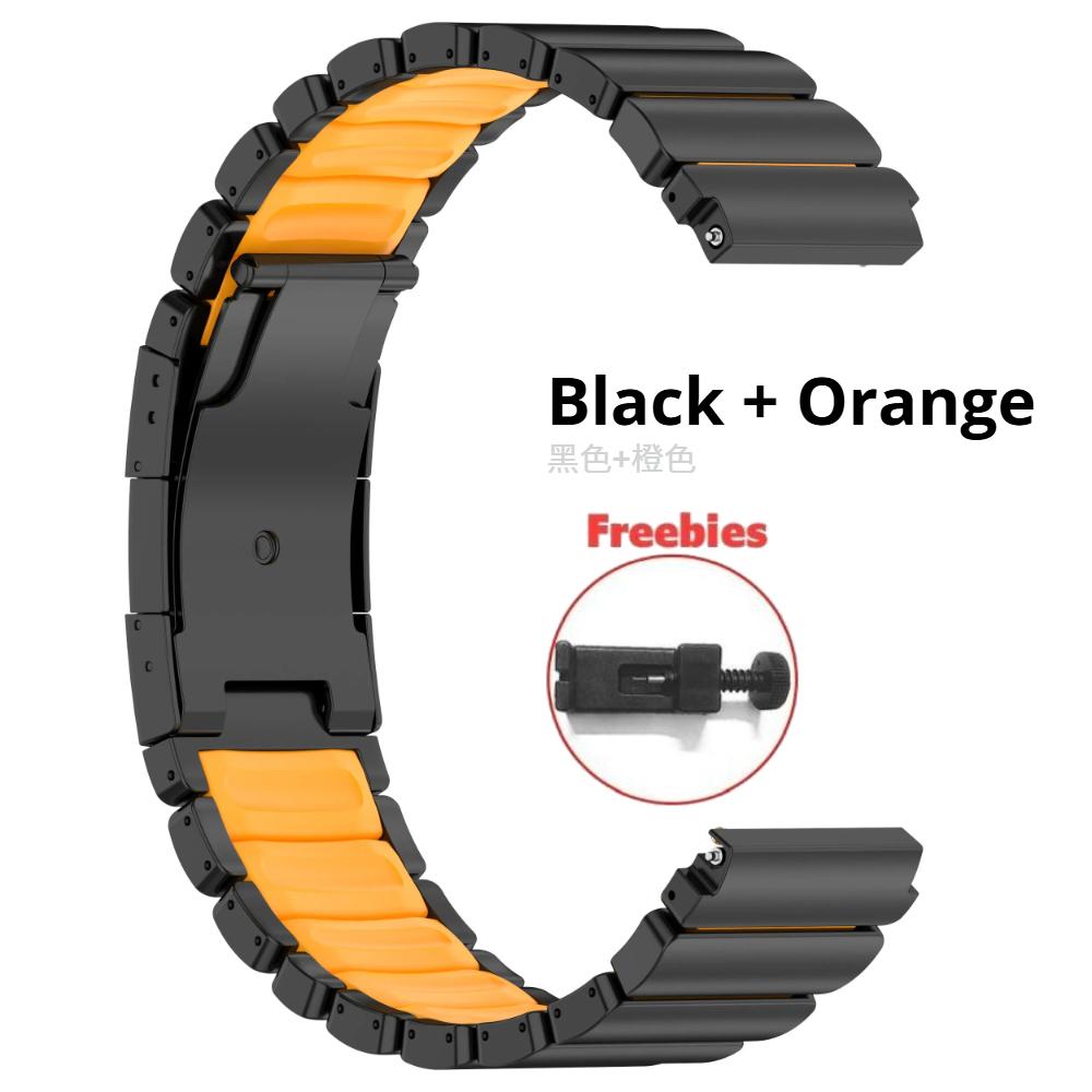 22mm Titanium Metal Band for Huawei Watch GT6Pro GT6 GT5/4 46mm Ultimate Luxury Rubber Strap For Amazfit Watch Balance Active 2