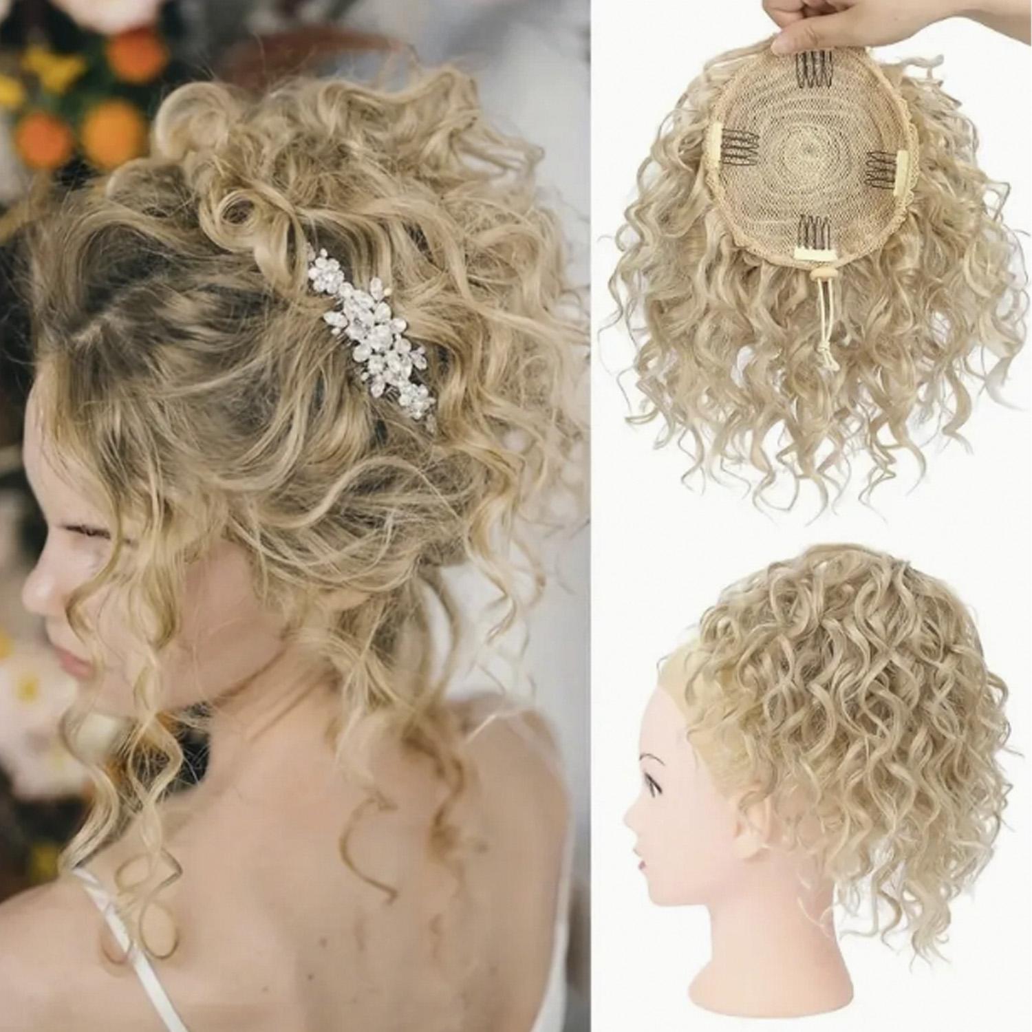 

Небрежный пучок волос Свободный волнистый вьющийся пучок Короткий хвостик на шнурке Наращивание волос Топ Синтетический хвостик Женские наращивания волос 30cm