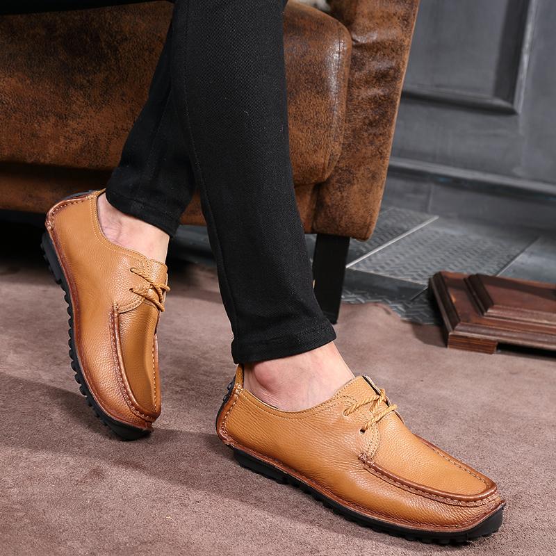High Quality Men's Leather Shoes Business Attire Men's Shoes Lace Up Versatile Casual Shoes