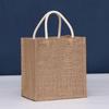 Jute Handbag - Laminated 3D Burlap Tote, Blank Linen Design, Logo Printable.