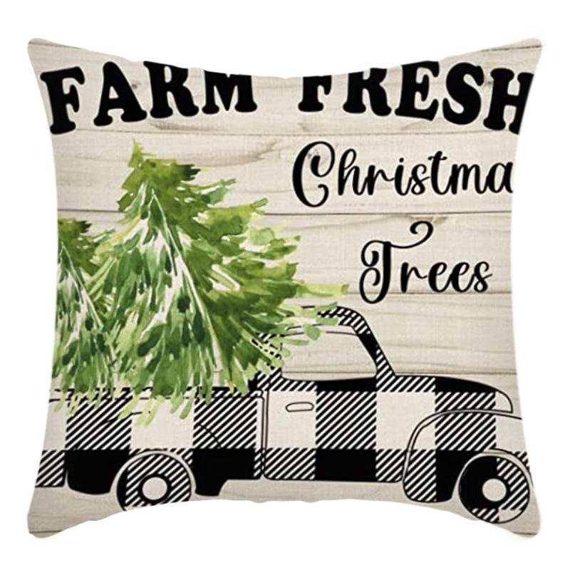 

Новая Рождественская декоративная подушка, Полиэстер Лен, Праздничная подушка-платье, Квадратная подушка для спальни, гостиной, Наволочка 45*45cm