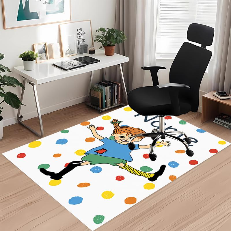Custom Name Pippi Printed Carpet Rug For Office Chair Living Room Bedroom Kitchen Room Decor Gifts