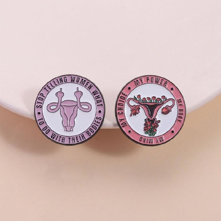 Trendy Women Empowerment Badge Unique Uterus Shaped Pin Trendy Uterus Badge Accessory For Bags And Apparel