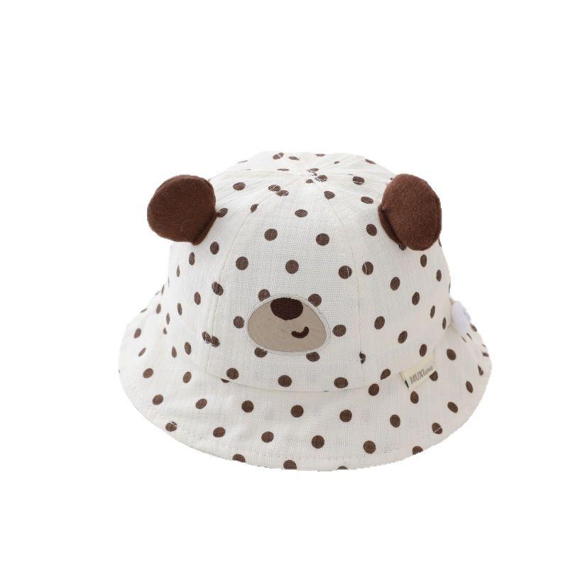 Baby Hat Spring and Autumn Thin Style Cute Cartoon Sun Protection Fisherman Hat Boy and Girl Baby Baby Baby Age Basin Hat Day
