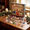 Cat Theme Advent Calendar – 24-Day Christmas Countdown with 24PCS Mini Acrylic Cat Figurines, Hanging Ornaments Gift for Cat Lovers