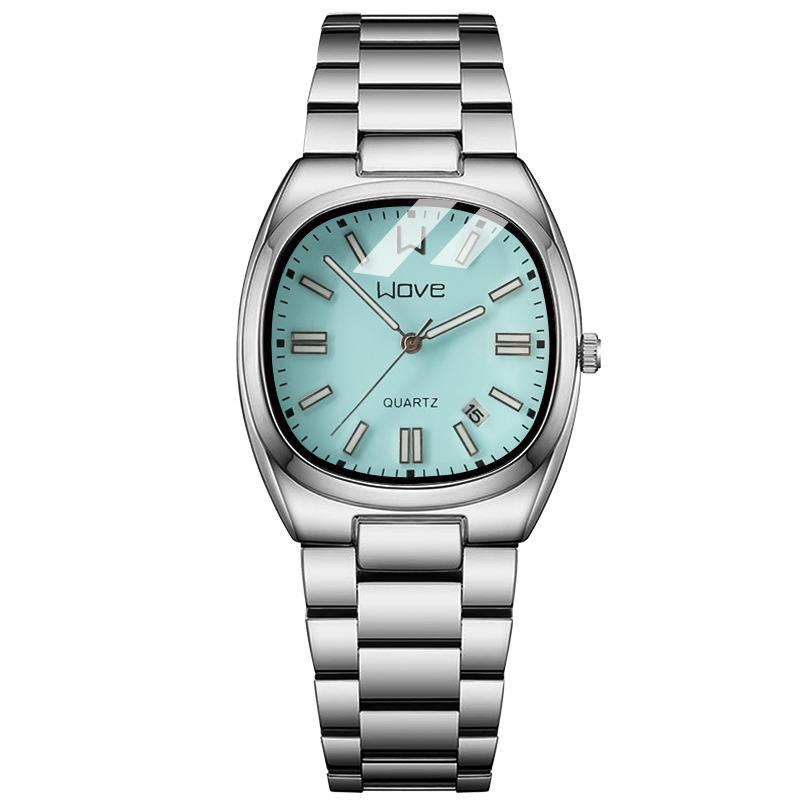Langjue Watch Simple Square Watch Men'S Fashion Calendar Steel Belt Men'S Watch Business Quartz Watch