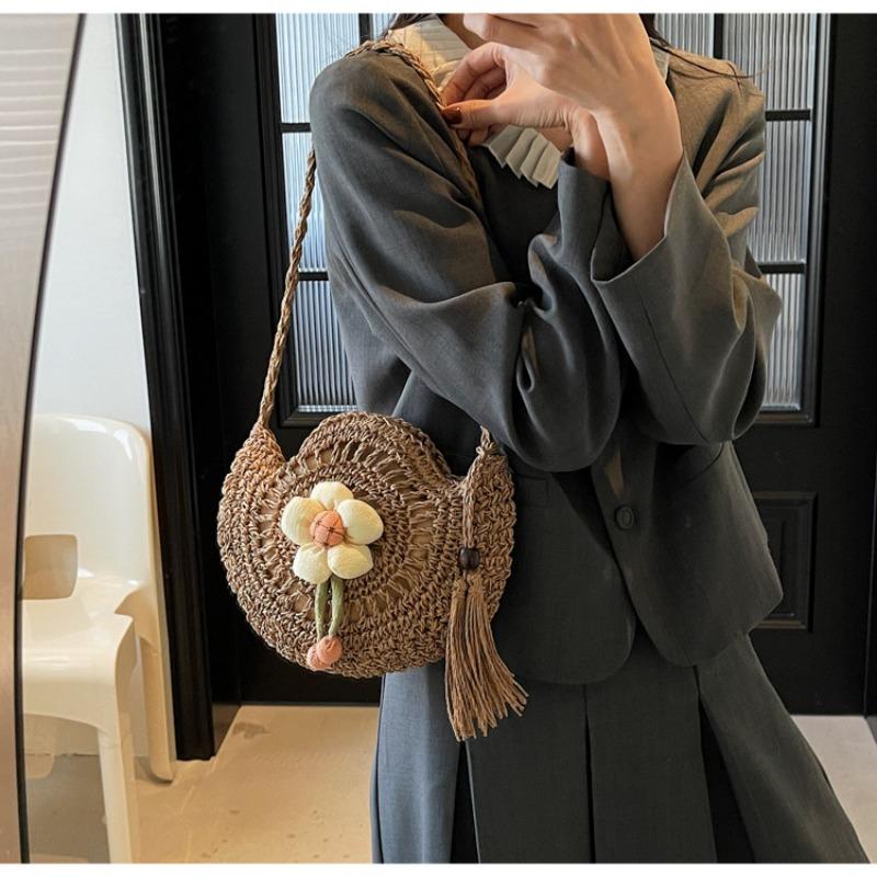 2025 New Fashion Shoulder Slanting Cross Bag Seaside Vacation Beach Bag