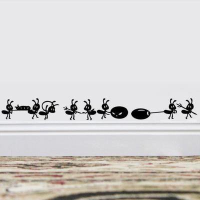 Black Ant Wallpaper DIY Window Painting Stickers Cartoon Ants Move Wall Sticker  Children's Rooms