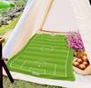 Modern Minimalist Style Football Field Flannel Blanket Soft and Comfortable Gift Throw Camping Travel Blanket Sports Blanket